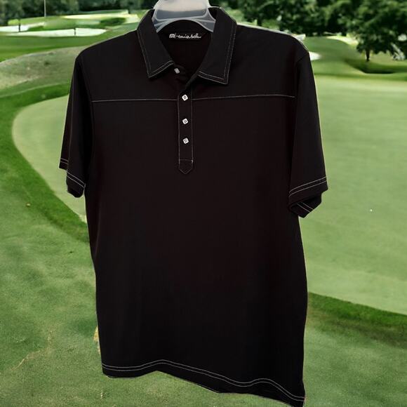 Travis Mathew Golf Polo Shirt Mens size Large contrast stitching - Picture 1 of 6
